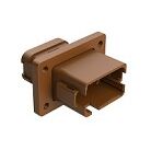Thermoplastic DIP Connector with multiple terminal types designed for operation in temperature ranges from minus 55 to plus 125 degrees Celsius
