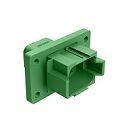 Green thermoplastic DIP Connector featuring various terminal types engineered for stable performance in extreme temperature conditions