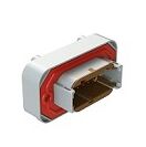 Gray thermoplastic DIP Connector with various terminal types and wide temperature tolerance designed for secure and electronic connections