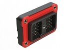 DIP Connector featuring black thermoplastic housing and various terminal options designed for wide temperature range applications