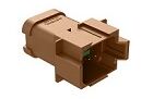 Durable DIP Connector with Brown Polyamide Housing and Multiple Terminal Options Supporting Wide Operating Temperature Range